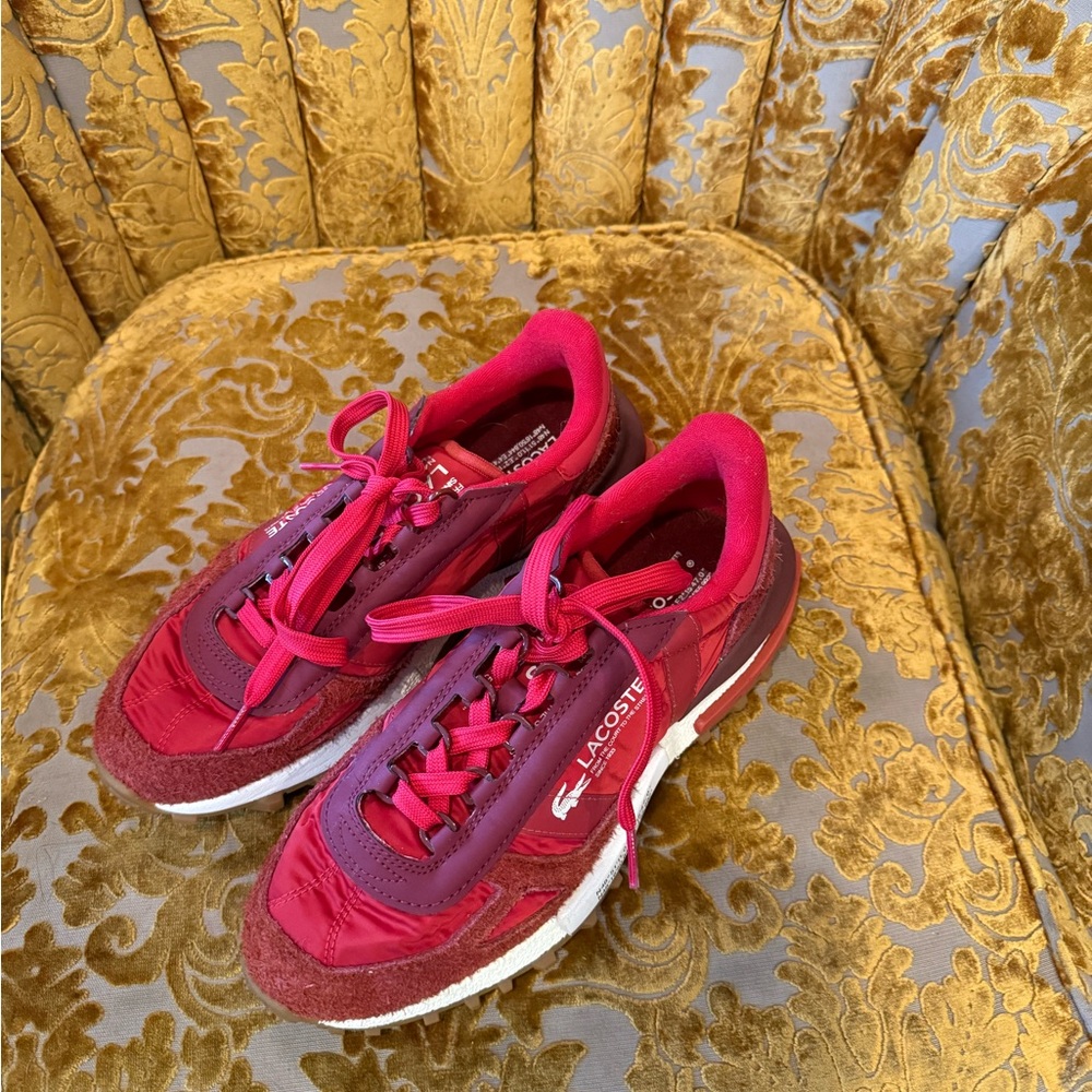 Lacoste Women's Red Sneakers